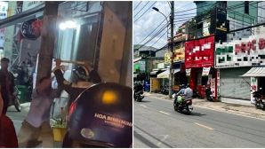 Nóng: Hai người đàn ông vung gậy sắt, rượt đuổi đánh nhau kinh hoàng trên đường phố TP.HCM