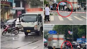 Xe tải và xe máy va chạm mạnh tại Hà Đông, Hà Nội sáng nay: Một người đàn ông tử vong thương tâm