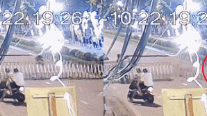 Thót tim cảnh 2 thanh niên không đội mũ, vít ga lao thẳng vào rào chắn của tổ công tác CSGT Hưng Yên