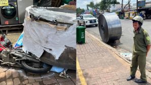 Vũng Tàu: 2 cuộn thép hàng chục tấn rơi khỏi xe đầu kéo, người phụ nữ thoát nạn và bất ngờ với đề nghị từ tài xế 