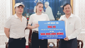 Mặt trận Tổ quốc Việt Nam thông tin về việc Hồ Ngọc Hà ủng hộ bà con vùng bão, lũ 500 triệu đồng
