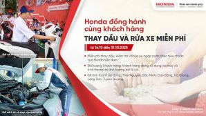 Honda Việt Nam hỗ trợ Khách hàng các tỉnh miền Bắc kiểm tra và thay dầu miễn phí xe hư hại do mưa lũ gây ra!