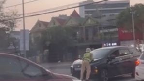 Hé lộ kết quả nồng độ cồn của tài xế điều khiển ô tô hất thiếu tá cảnh sát giao thông lên capo