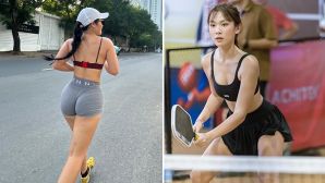 Sau hot girl 'vén váy' chơi pickleball, xuất hiện gymer 'thả rông' khiến làng thể thao náo loạn