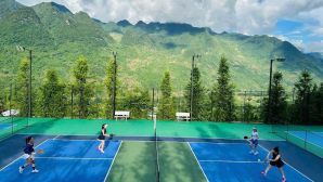 Cận cảnh sân pickleball đẹp như 'chốn tiên cảnh' giữa núi rừng Đông Bắc