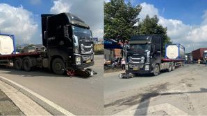 Hiện trường thương tâm vụ ông bà ngoại chở cháu bị xe đầu kéo cuốn vào gầm, cả 3 đều không qua khỏi