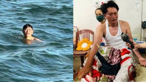 Người đàn ông Lý Sơn gần 24 tiếng bơi bộ không áo phao, rớt nước mắt câu nói đầu tiên khi được cứu 