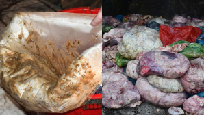 Rợn người hình ảnh bên trong cơ sở làm mỡ động vật lậu trong nghĩa trang, thu giữ hơn nửa tấn mỡ bẩn