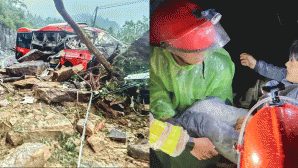 Hiện trường ám ảnh vụ sạt lở trên đèo Khánh Hòa vùi lấp xe khách: Danh tính và tình trạng 19 nạn nhân