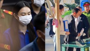 Chiếc hộp bí ẩn bạn thân Thùy Tiên mang đến phiên tòa, bên trên ghi 5 chữ đầy cay đắng