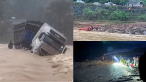 Khóc nghẹn giây phút tìm thấy tài xế xe đầu kéo bị lũ cuốn trôi, gia đình nhận diện qua 1 chi tiết