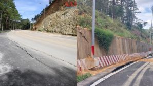 Đèo Prenn (Đà Lạt): Xuất hiện thêm điểm sạt trượt mới, tiềm ẩn nguy cơ sạt lở nghiêm trọng