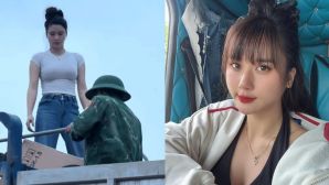 Danh tính cô gái bốc vác lái xe tải 30 tấn hỗ trợ miền Trung, thân thế đặc biệt, vóc dáng quyến rũ