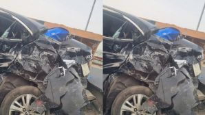 Xe khách đâm nát ô tô 4 chỗ trên cầu Thăng Long, Hà Nội: Hiện trường ùn tắc khủng khiếp giữa giờ cao điểm