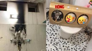 Đèn sưởi trong phòng tắm bất ngờ nổ tung: Hiện trường hé lộ nguy cơ ai cũng có thể gặp