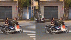 Camera ghi lại cảnh đôi nam nữ thản nhiên ‘làm chuyện riêng’ ngay giữa đường phố gây bức xúc