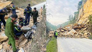 Khoảnh khắc tìm thấy nạn nhân cuối cùng sau vụ sạt lở đất đá ở đèo Thung Khe: Quá trình tìm kiếm nghẹt thở