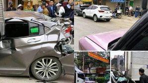 Hiện trường tan hoang vụ tai nạn liên hoàn trên quốc lộ 1A khiến 6 xe ô tô cùng lúc va chạm mạnh