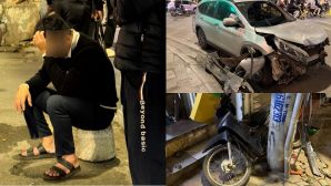 Hiện trường xe tải gây tai nạn liên hoàn tông ô tô con qua dải phân cách, hành động của tài xế gây phẫn nộ