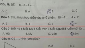 Bài Toán lớp 1 tưởng dễ mà ‘đánh đố’ phụ huynh, đáp án của con khiến ai nghe cũng phải gật gù
