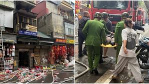 Tình hình của người phụ nữ nhảy từ tầng cao của căn nhà 5 tầng bùng cháy ở Hàng Mã