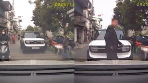 Dừng ngang ngược giữa đường để mua xôi, phản ứng khó hiểu của nam tài xế gây bức xúc