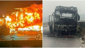 Xe khách bốc cháy dữ dội trên cao tốc Diễn Châu - Bãi Vọt, nam sinh lớp 12 tử vong, hé lộ nguyên nhân đau lòng