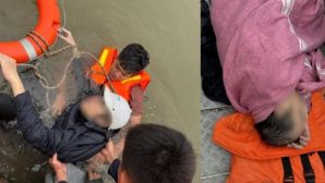 Hiện trường hỗn loạn cứu vớt người đàn ông nhảy cầu Vĩnh Tuy, Hà Nội giữa thời tiết giá rét