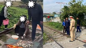 Công an làm việc với gia đình nướng đồ ăn trên đường sắt ở Quảng Ninh, bất ngờ mức xử phạt