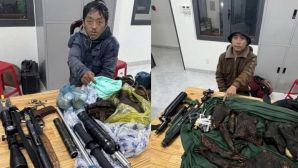 Bắt quả tang hai người mang súng nén khí, động vật rừng giữa đêm ở Lâm Đồng