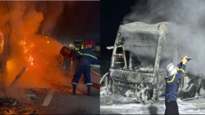 Hiện trường kinh hoàng vụ xe khách tuyến cao tốc Bắc – Nam cháy dữ dội, xuất hiện tình tiết xót xa