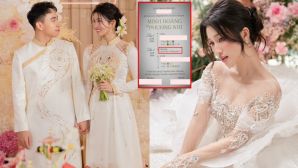 Thiệp cưới Á hậu Phương Nhi bất ngờ lộ diện, hôn lễ 2 ngày cùng Minh Hoàng con tỷ phú hé lộ chi tiết chưa từng thấy