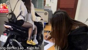 CSGT xử phạt hai cô gái trẻ đi xe máy không đội mũ bảo hiểm, manh mối chỉ từ clip đăng trên Tiktok