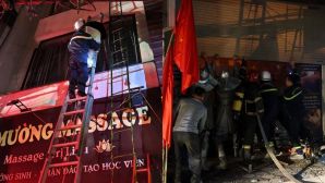 Hiện trường cháy quán massage ở Hà Nội, khẩn trương điều tra làm rõ nguyên nhân