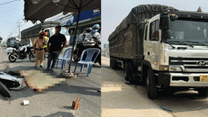 Người dân lập tức truy đuổi khi tài xế xe đầu kéo bỏ chạy sau va chạm khiến nam thanh niên tử vong