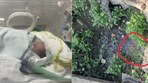 Tình hình bé sơ sinh nguy kịch khi bị bỏ dưới rãnh nước thải với mùi hôi nồng nặc, không mặc quần áo