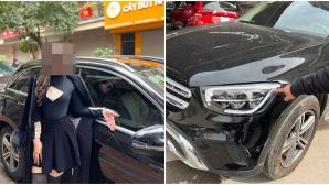 Mercedes tiền tỷ bị đập phá không thương tiếc khi đỗ vỉa hè: Camera ghi trọn khoảnh khắc gây phẫn nộ của 2 mẹ con
