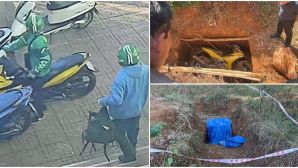 Công an mở rộng điều tra, phát hiện manh mối mới từ chiếc hố chôn xe máy nghi của 2 tên cướp ngân hàng ở Gia Lai