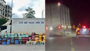 Camera ghi lại cảnh xe tải đánh võng, bỏ chạy khi thấy cảnh sát, mở thùng xe phát hiện bí mật kinh hoàng