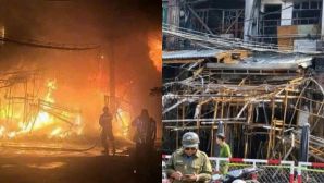 Kinh hoàng vụ cháy liên hoàn 4 căn nhà, nghẹt thở cảnh 2 người liều mình nhảy lầu thoát nạn giữa đêm