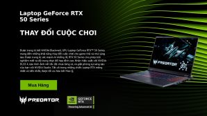 Laptop Gaming 2026 Acer trang bị RTX 50 Series: Nâng cấp hiệu năng và bảo hành 3S1