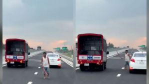 Thực hư clip người đàn ông cầm vật lạ chặn đứng ô tô trên cao tốc Cần Thơ – Cà Mau