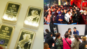 Bạc lên ngôi ngày Vía Thần Tài: Người dân xếp hàng trắng đêm thay vì vàng