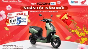 Lì xì đầu xuân, Honda Việt Nam ưu đãi đặc biệt 5 triệu đồng cho xe gắn máy điện Honda ICON e: