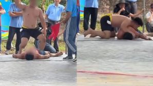 Danh tính đô vật gãy cổ, tử vong sau cuộc đấu vật trong hội làng ở Hà Nội, hé lộ hình ảnh tại hiện trường