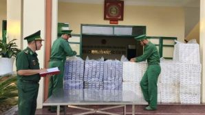 Biên phòng Hà Tiên phát hiện và thu giữ 7.500 bao thuốc lá ngoại không rõ nguồn gốc