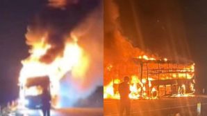 Nguyên nhân vụ xe khách giường nằm chở 46 người bốc cháy trơ khung trong đêm ở Đắk Lắk