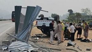 Hiện trường tai nạn trên cao tốc Nội Bài-Lào Cai: Thanh chắn đâm xuyên ngực tài xế, tử vong tại chỗ