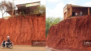Diễn biến mới vụ hạ cốt nền đường ở Đồng Nai khiến 8 nhà dân ‘cheo leo’ vách đất vô cùng nguy hiểm