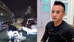 Tài xế bán tải tạt đầu, chèn ngã gia đình 3 người đi xe máy ở Hà Nội đối diện mức phạt cực nặng